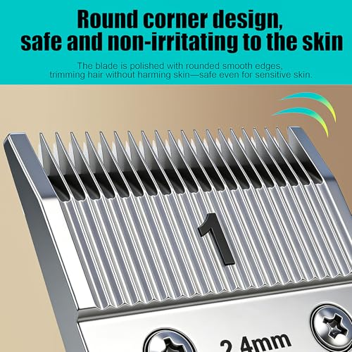 1# Replacement Ceramic Blades,Compatible with Oster 76,Andis AGC,Wahl KM10 | 2.4mm(3/32") Cutting Length,size 1 - color: Size 1
