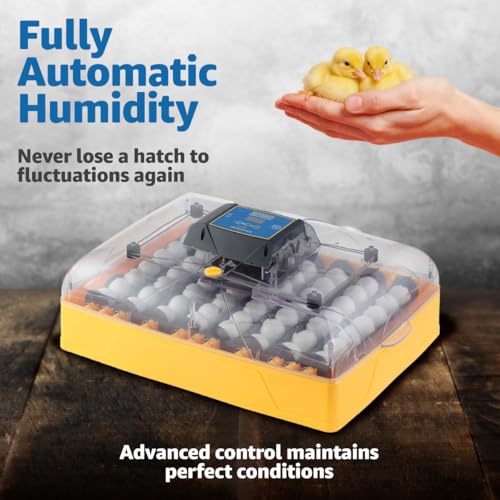 Brinsea Ovation 56 EX Egg Incubator, Humidity Control & Educational Book | 50+ years of trusted precision! Built-in automatic humidity, auto-turn & temp alarms take the stress out of hatching 56 eggs - style: Not Connected + Book