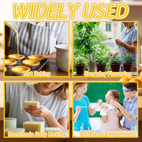 4 Pack Measuring Funnel Pitcher,PlasticMeasuring Cup with Long Spout,Large for Bakeware,Pancake,Batter,Muffin,Cakes,Soap Making,Watering Plants(1000Ml)