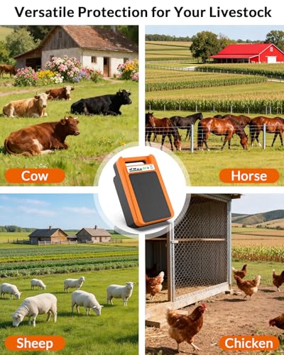 TEPU 10 Mile Portable Solar Electric Fence Charger, 0.2J Output | 24-Hour Uninterrupted Protection, Operates Up to 14 Days Without Sunlight, for Livestock and Predator Protection