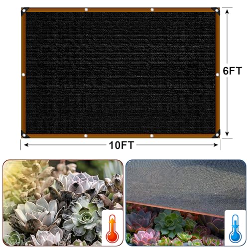 Shade Cloth - for Garden 90% Plant Shades Mesh Tarp with Grommets Outdoor Sun Shades Netting for Chicken Coop Greenhouse Vegetables Pergola Patio Cover - size: 6×10FT