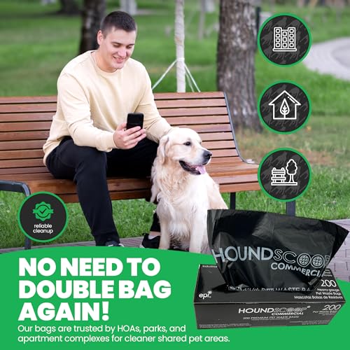 2000 Ct Pet Waste Bags on Roll for Poop Station Dispensers | 10x200 Pet Waste Bags on Roll in box, Commercial-grade, Leakproof, Poop Station Refills for Parks, HOAs Residential Stations