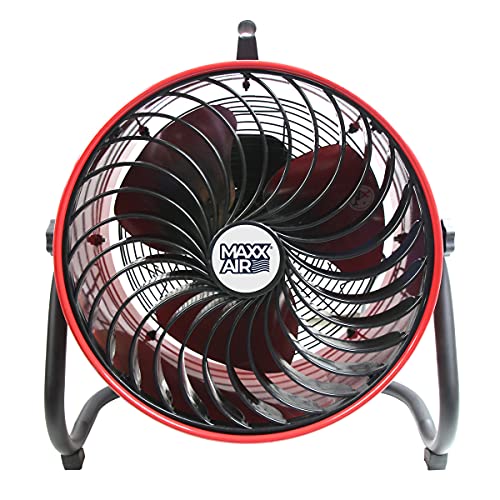 Maxx Air 16" High Velocity Turbo Fan with Pivoting Head - Efficient Air Circulation, High-Velocity Drum Fan Ideal for Home, Garage, or Workshop Use, Durable Construction, Easy Assembly