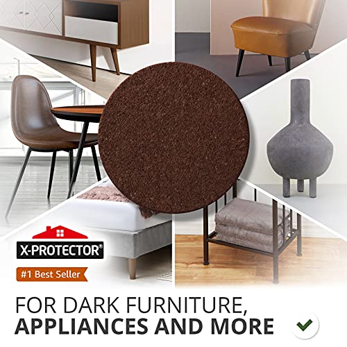 Felt Furniture Pads X-PROTECTOR 181 PCS Premium Furniture Pads - Felt Pads Furniture Feet Best Wood Floor Protectors - Protect Your Hardwood & Laminate Flooring! (Pack of 2) - size: 181 PCS Brown, Round & Square (Pack of 2)