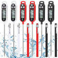 Copkim 6 Pcs Food Thermometer Instant Read Probe BBQ,Black, White, Red | Waterproof Stainless Probe, Accurate Temperature Reading, Meat Grilling Baking Water Milk Yogurt Cooking Kitchen BBQ - color: Black, White, Red