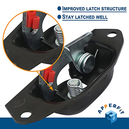 Tailgate Latch Lock w/Cable Bolts 15921948 15921949 Compatible with 1999-2007 Chevrolet Chevy Silverado/GMC Sierra 1500 2500 3500 for Rear Tail Gate Panel Side Left & Right - size: 1999-2007