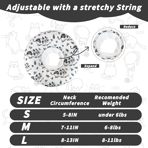 Soft Cat Cone Collar, Cute Cats Recovery Collar Suitable for Cats | Cat cone for Small, Medium, Large cat,Elizabethan Neck Collar for Cats After Surgery (Cow, Medium) - color: Cow, size: Medium