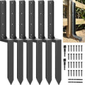 33.62" Fence Post Repair Kit, Fix Broken 4x4/6x6 Wood Post 6Pack | Anchor Ground Stakes, Thickened 11-Gauge, Heavier at 5.47lb, One-Piece, MUSE Award, Quick to Install, Heavy Duty Post Support - size: AS1-U 6Pack 33.62x4.7x2"