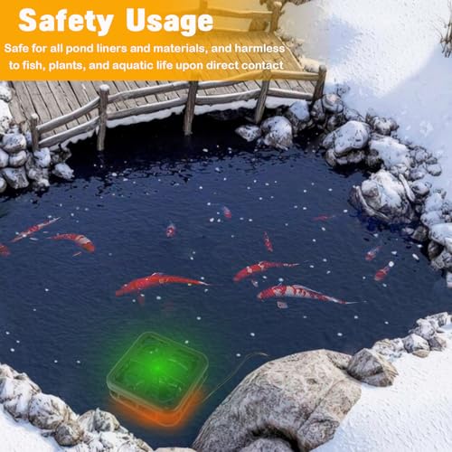 Pond De-icer, Floating & Submersible Pond Heater Thermostatically Controlled Outdoor Pond Deicer with Indicator Lights, Auto Shut Off, Animal Water Heater for Winter Farm (1000 Watts (2025)) - size: 1000 Watts (2025)
