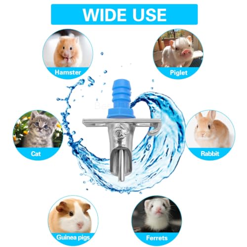 Rabbit Watering System Automatic Rabbit Nipple Water Drinker Kit | Durable Zinc Alloy,Automatic Drinking System Drip-Proof And Hygienic,Complete Set Of Accessories, Easy To Install