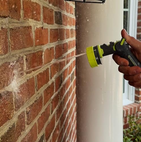 Flexzilla 7-Pattern Adjustable Flow Garden Hose Nozzle Sprayer with Easy to Use Thumb Control, Lightweight & Durable - color: Chartreuse, style: 7-Pattern Pressure Control