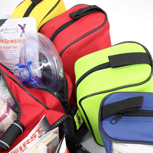 Lightning X Extra Large Medic First Responder EMT Trauma Bag Stocked w/Fill Kit C - RED - color: Red