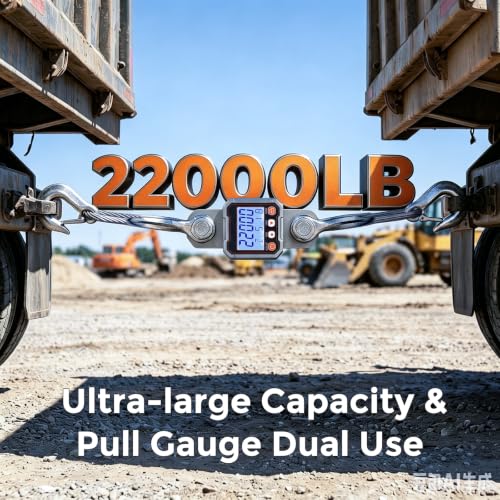 Crane Scale 22000lb Hanging Scale with Peak Hold & Remote | Heavy Duty Digital Hoist Scale for Livestock, Industrial Use, OIML III Accuracy, kg/lb Switchable, Adjustable Auto Off Timer - size: 10T/ 22000lb
