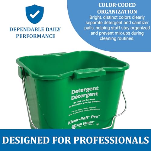 San Jamar Kleen-Pail® Plastic Pro Cleaning Bucket 8 Quarts Green - size: 8 Quarts