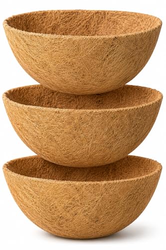 Y&M 3pcs 20 Inch Round Coco Fiber Hanging Basket Liner for 20'' Hanging Planter - size: 20in 3P