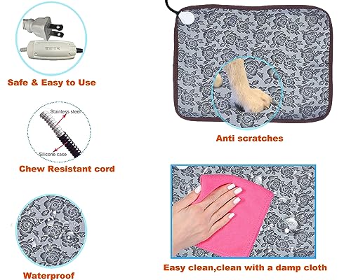 Extra Large Pet Heating Pad for Dogs, Cats & Puppies Electric Heated Bed mat - size: 47X30 inch