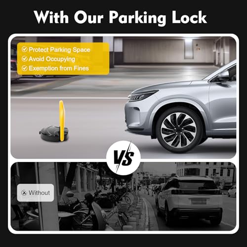 Foldable Parking Block, Automatic Remote Control Parking Lock Carport Auto Space Stall Barrier 65.6 Ft Private Car Parking Latch Space Lock Car Park Driveway Guard Saver