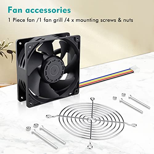 Wathai 12038 120mm x 38mm PWM Computer PC Case Fan 12V 4pin 5300rpm 230CFM | 4pin High CFM PC Fan Pressure Big Airflow Duall Ball DC Brushless Cooling Fan 120mm x 38mm for extreme PC and server cooling - style: 12V 4Pin Ball