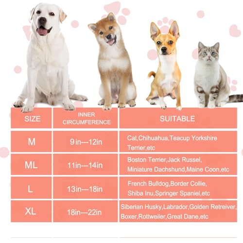 Inflatable Dog Cone Collar for Large Medium Small Dogs, Soft Dog Donut Collar Adjustable Recovery Cone for Pets After Surgery, Extra Enhanced Anti-Licking Guard Shield (Strawberry Print, Medium) - color: Strawberry Print, size: Medium