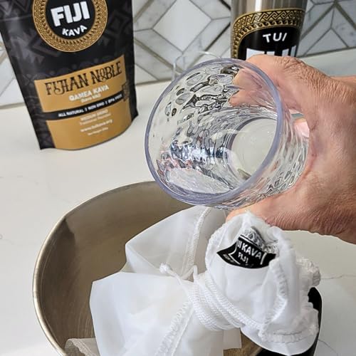 Traditional Kava Strainer Filter | 75 Micron Nylon Commercial Food Grade Quality | BPA-Free | Nut Milks | 10 x 12 inch | Draw string | Durable | Reusable | Environment friendly packaging