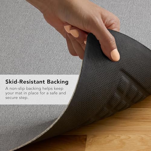 KitchenAid Gourmet Series Kitchen Comfort Gel Mat, Solid Basketweave, Matte Grey, 20"x39" - color: Matte Grey