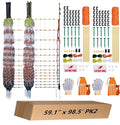 Poultry Electric Netting Fence - 47.3''H (can be Manually Raised to 59.1''H) x 98.5'L for Flying Chicken, Sheep, Goats in Farms, Ranches and Gardens, PK2 - style: (47.3 to 59.1)" x 98.5' - PK2