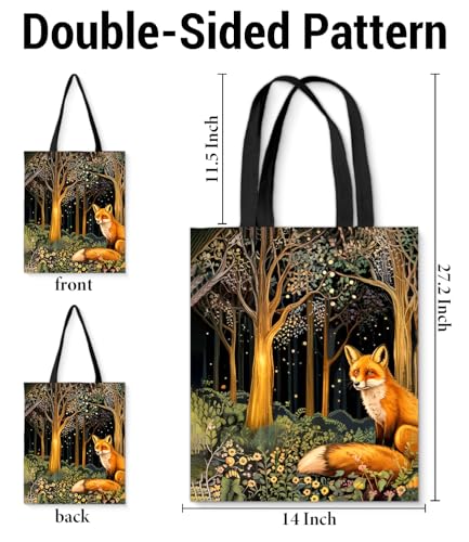 Vintage Botanical Animal Canvas Tote Bag for Women, Aesthetic Floral Animal Reusable Shoulder Bag for Shopping - color: 29