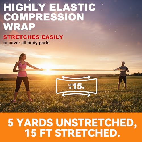 FRESINIDER Premium Elastic Bandage Wrap 4" 12 Pack & 6" 4 Pack, Hoop & Loop | All-Purpose 4&6 Inch Cotton Compression Wrap for Knee, Calf and Elbow; Twelve Rolls for Clinics, Teams and Family First Aid - color: 16 Pack Mix (4, 6 Inches)