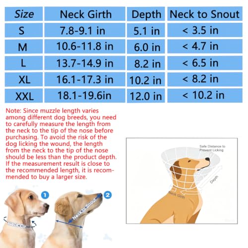 Soft Dog Cone Recovery Collars & Cones After Surgery for Small Dogs | Adjustable Breathable Dog Cone Collar,Protect Pets from Licking Wounds,Soft and Comfortable, Reduce Anxiety (S) - size: S