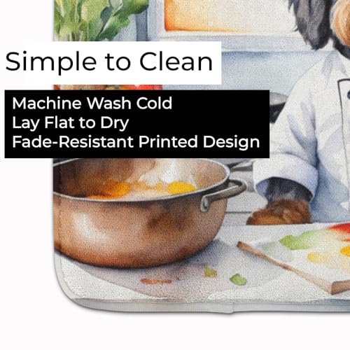 Caroline's Treasures Bernedoodle The Chef Memory Foam Kitchen Mat Machine Washable Anti-Fatigue Mat Cushion Comfort Bath Mat or Kitchen Rug - color: Bernedoodle 6205
