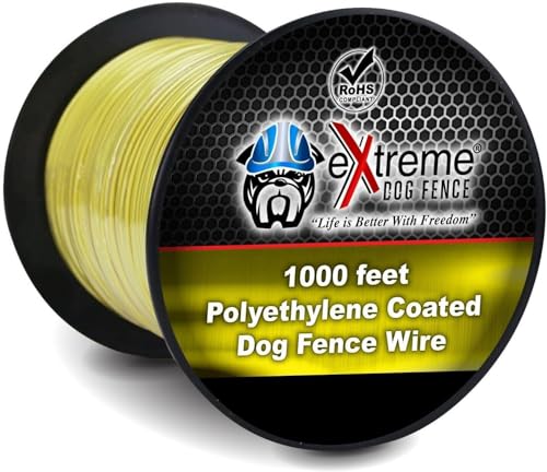 20 Gauge Electric Dog Fence Wire 1000 ft - Underground Boundary Wire | Solid copper core, poly jacket, direct burial; fits Extreme Dog Fence & all in-ground systems; expand or repair - size: 1000 Feet