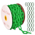240 Feet Plastic Barrier Chain Green,1.5-Inch Link Diameter Safety Barrier Chain，Large Plastic Chain，6MM Plastic Barrier Chain，Plastic Chain Links - color: green, size: 1-1/2 in-240feet