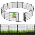 ADAVIN Metal Garden Fence with Gate, 36 in(H) 10 Panels Heavy Duty Iron Animal Barrier Fence, Indoor or Outdoor Dog Playpen, Portable Fencing, No Dig Garden Border Fencing for Yard. Total 22.1 FT(L) - size: 10panels-36in(H)×22.1ft(L)