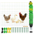 Electric Poultry Netting 47.5" H x 164' L, Portable Electric Chicken Fence for Chickens, Ducks, Geese & Turkey, Anti-Predator Poultry Net Fencing with Double Spike Posts for Backyard, Farm & Homestead - size: 47.5" H x 164' L Poultry