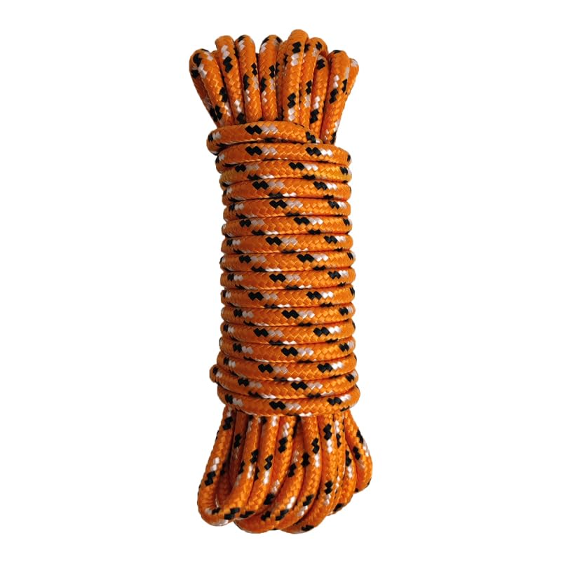 Diamond Braided Polypropylene Rope Nylon Mix Thick Heavy Duty Ropes 1/4 inch 25ft High Strength Rope Perfect for Clothesrope Camping Hiking and Other Outdoor Activities 1/4 25ft 3Pack - size: 1/4'' 25ft 3Pack