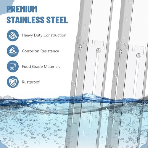 Universal Stainless Steel Adjustable Grill Heat Plates Heat Tents Heat Shields Grill Burner Cover,Compatible with Weber, Charbroil, Brinkmann, Chargriller etc.,Extends from 11.75" up to 21" L,3 Pack - size: 3-Pack