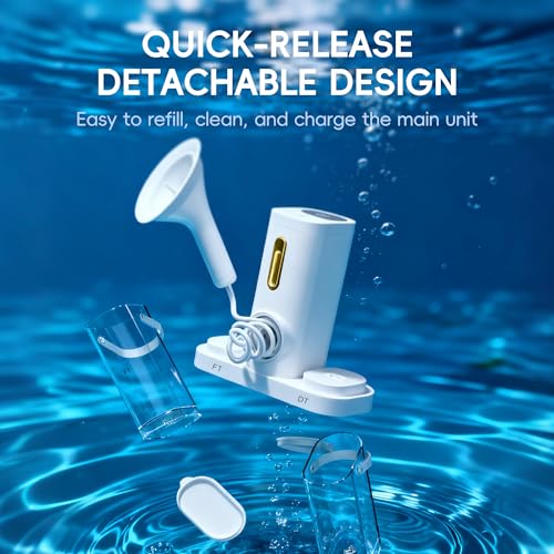 Water Powered Ear Cleaner, Electric Ear Wax Removal Kit with Sewage System and 4 Clean Mode, Safe and Effective Ear Flushing Kit, Ear Irrigation Tool 2 Ear Tips for Adults