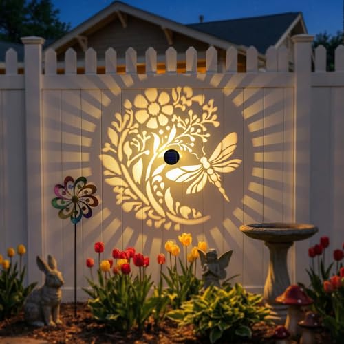 Gardsee Solar Fence Lights 6 Pack Solar Deck Lights Waterproof LED Solar Powered Step Light Wall Lights Outdoor Decorations Warm Yellow Light Decorative Lighting for Garden (Black 5) - style: black 5