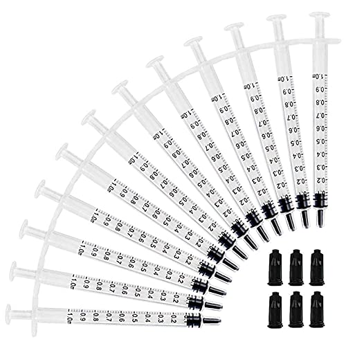 120pcs 1ml Syringes with Caps Luer Slip Tip Without Needles | Clear Plastic, Luer Slip Tips, 120 Black Caps Included, for Pet Feeding Measuring Dispensing and Industrial Use