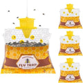 Disposable Hanging Fly Traps Outdoor Bags with Dissolvable Bait-4 Pack | 30g Pre-Baited Fly Hunter for Flying Insects, Weatherproof Outdoor Fly Bags, Fly Catcher for Chicken Coop Barn Ranch Farm - size: 4 Packs