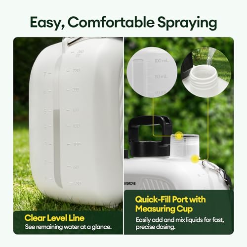 Maygrove 2 Gallon Electric Garden Sprayer, Rechargeable Telescopic Wand | Battery Powered Sprayer with 3 Nozzles, One-button Spraying for Yard, Lawn, Weed Control
