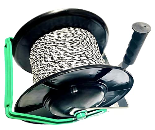PK1 Electric Fence Polywire 6 Conductors 1312 Feet Pre-Spooled on 3:1 Standard Geared Reel - size: 1312 ft x 6 wires x 1 standard reel