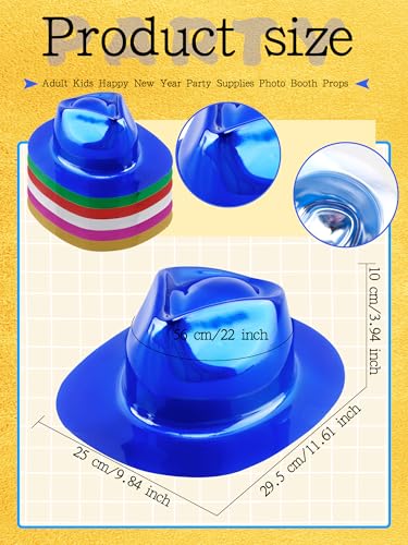 36 Pcs Party Gangster Hats Plastic Party Hats Bulk Fedora Party Hats for Kids Adults Cosplay Photo Booth Supplies - color: Color Set 1
