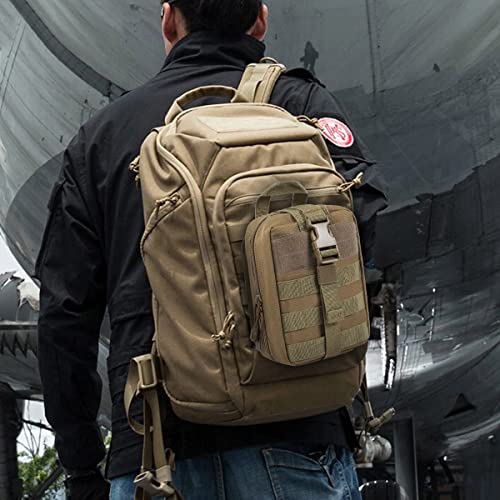 2-Pack First Aid Pouch 1000D Nylon Tactical Molle Medical Pouch Utility Pouch for Outdoor Activities Medical Supplies Bag Only - color: Khaki