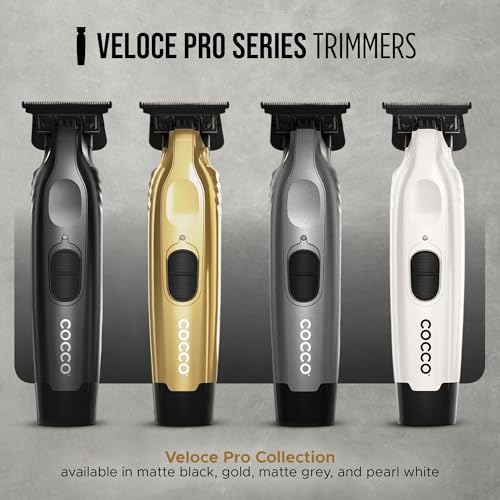 Cocco Veloce Pro Trimmer, Digital Gap Ambassador DLC Blade Edger | High-Torque Brushless BLDC Motor, Cordless, All-Metal Design, Lithium-Ion Battery, Charging Base Included