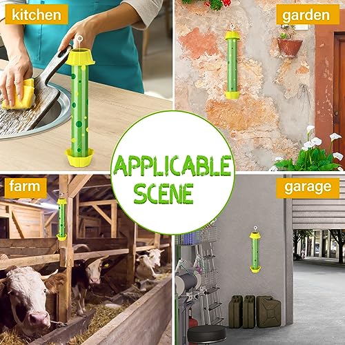 Qualirey 12 Pcs Sticky Fly Trap Fly Stick with Hanging Hook Adhesive Flying for Indoor Outdoor Trap Houseflies and Flying Insects Mosquito Bee Moth (Stylish Style) - style: Stylish Style