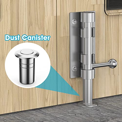 6.3 Inch Slide Bolt Gate Latch, Barrel Bolt Latch, 2 Pack Silver | Heavy Duty Solid 304 Stainless Steel Door Lock for Wooden Fence/Shed/Yard/Barn Door/Interior and Outdoor - color: 2 Pack Silver