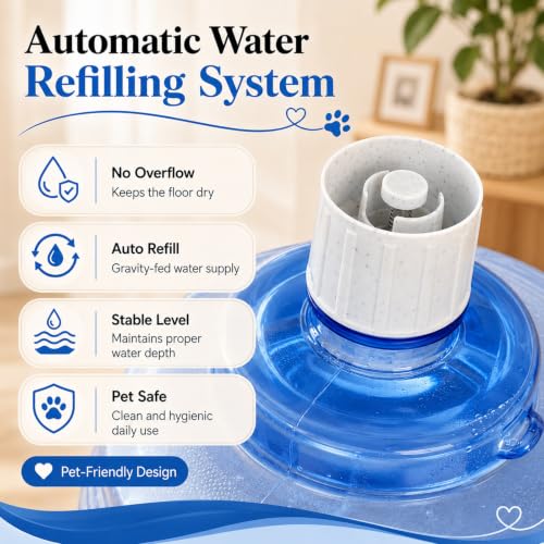 Pet Water Dispenser Station for Large Dogs and Cats,3 Gallon/11L Gravity Automatic Feeder, Cat Dog Water Fountain, Dog Water Bowl Dispenser,Large Breed Dog Drinking Fountain - size: 3 Gallon Water