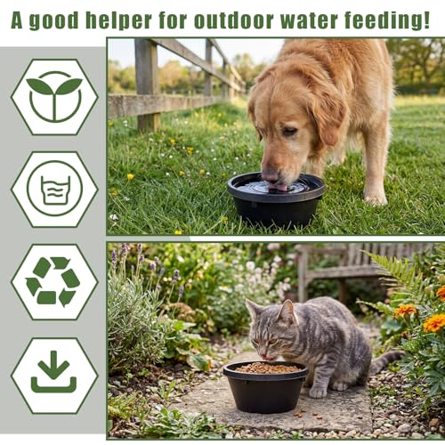 2 Pcs 1.06 Quart/ 0.26 Gallon Rubber Feeder Pan, Rubber Feeder Bowl Horse | Utility Horse Feed Bucket Dog Bowl Horse Feeders for Cats Dogs Goats Chicken Dust Bath Container Animal Feeding - size: 1.06 Quart/ 0.26 Gallon
