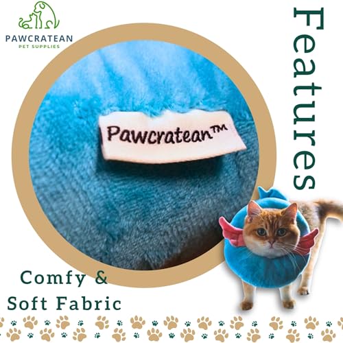 Adjustable Comfy Flower Style Elizabeth Collar for Cats Puppies Soft Recovery Cone Pet Protective Neck Collar (Blue Angel Wing, Medium) - color: Blue Angel Wing, size: Medium